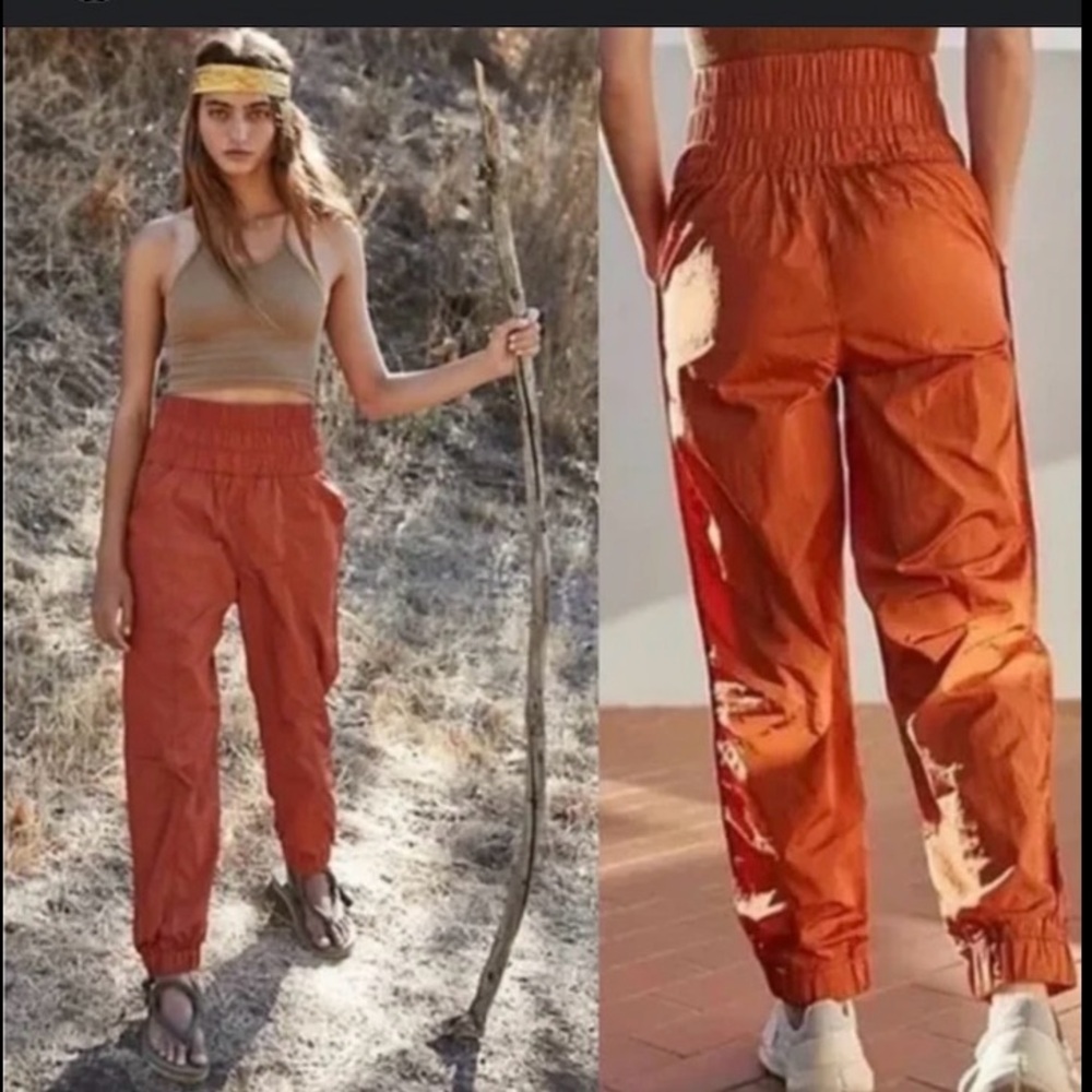 NWOT Free People FP movement The Way Home joggers cinnamon orange track pants M